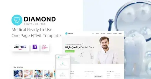 picture of Diamond medical website design template