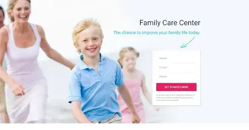picture of family medical website design template