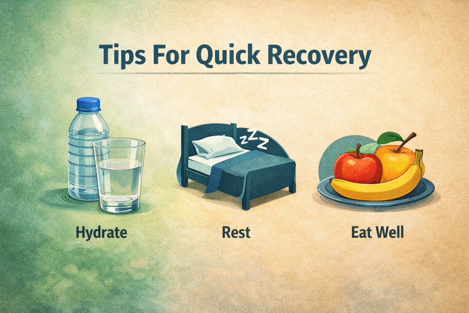 kratom hangover recovery tips infographic showing tips for recovery from kratom hangover