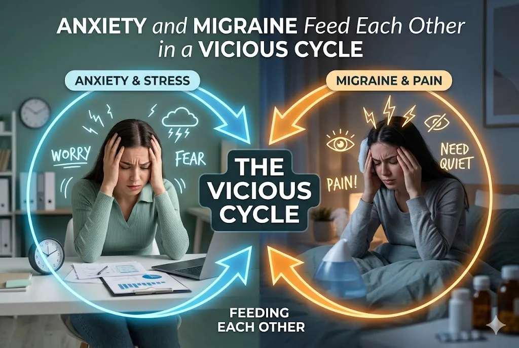 Anxiety and Migraine Feed Each Other in a...