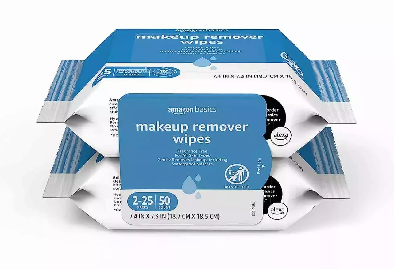 makeup remover wipes, Amazon Basics makeup remover wipes 