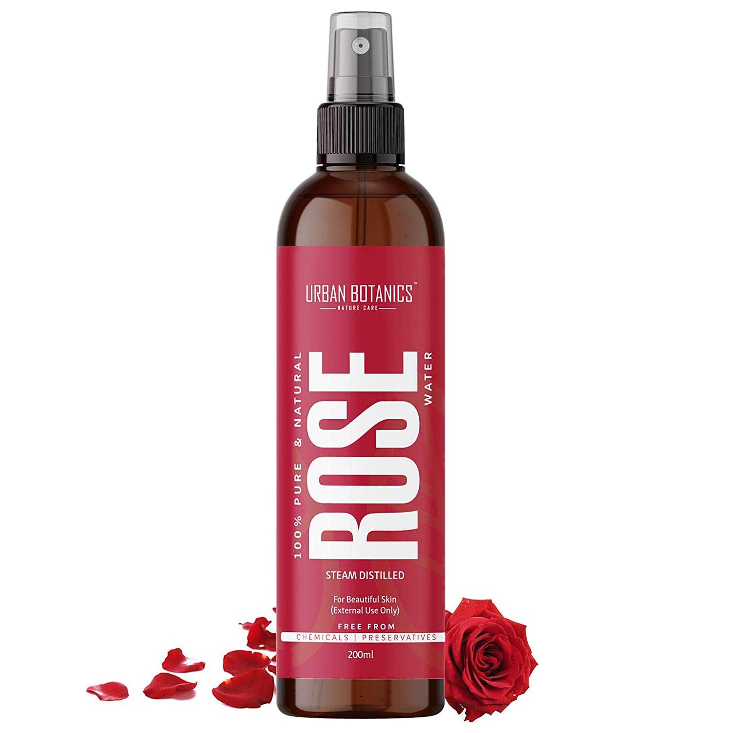 Urban Botanics 100% Pure & Natural Rose Water - Toner for oily skin