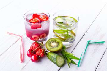 Strawberry Kiwi Detox Water - Detox Water benefits, morning drink for weight loss and glowing skin