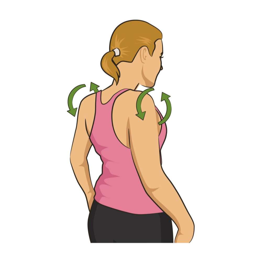 Shoulder roll - Neck stretches for a pinched nerve